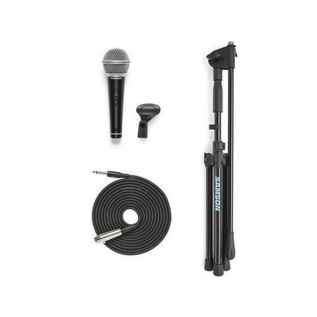 Samson VP10 Vocal Microphone, Boom Stand and 1/4″ to XLR Cable Value Pack