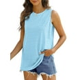 thumbnail image 5 of UVN Tank Tops for Women Summer Sleeveless Eyelet Blouse Casual Crew Neck Basic Tees, 5 of 9