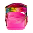 thumbnail image 3 of Laura Ashley Girls Hook & Loop Flat Heel Footbed Sandals (Toddler Sizes) - Multicolor Metallic, 5, 3 of 5