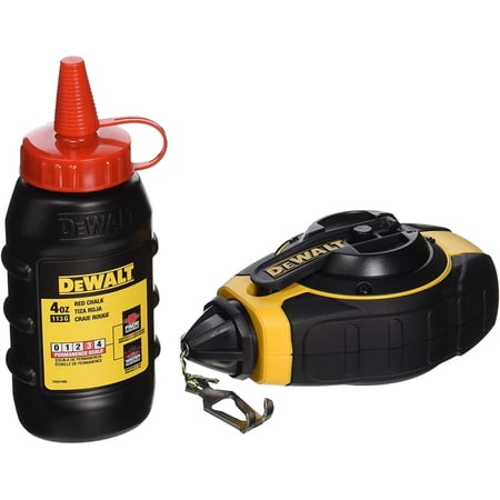 UPC: 0076174473742 | DeWalt DWHT47374L 3:1 Chalk Reel + 4 oz. Red Chalk Kit – Quantity 1