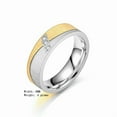 thumbnail image 4 of 14K White Gold Lovers Couple Rings for Women Men bague Gold Color CZ Wedding Promise Ring Engagement Jewelry, 4 of 8