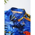 thumbnail image 5 of Sinleey Boys Floral Print Button Down Hawaiian Shirt Summer Casual Holiday Short Sleeve Tops Beach Type A 130, 5 of 7