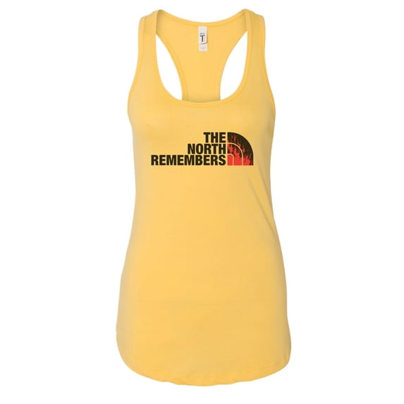 Women’s “The North Remembers” Game Of Thrones Graphic Tank Top USA Made RB Clothing Co Banana Crème, Small