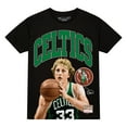 thumbnail image 2 of Men's Mitchell & Ness Larry Bird Black Boston Celtics Hardwood Classics Player Arch T-Shirt, 2 of 3