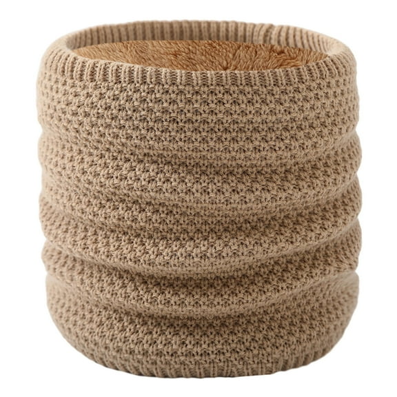 Wancir Infinity Scarf Winter Double-Layer Neck Warmer Knit Fleece Lined Circle Loop Scarves Gifts