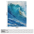 thumbnail image 4 of Qinduosi  Throw Blanket for Kids Adults Women Men Ocean Wave Sherpa Blanket for Bed Couch Hawaiian Tropical Wave Surfing Fleece Blanket Blue Sea Summer Plush Blanket Soft Fuzzy BlanketThrow, 4 of 6