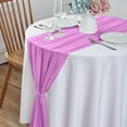 thumbnail image 6 of pdqouc Wedding Holiday Decoration Cloth 9.8ft Chiffon Table Runner Cloth 27.5x118 Inches Dusty Solid Color Table Runner for Wedding Baby Girl Bridal Shower Decorations Multicolor Choice, 6 of 9