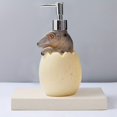 thumbnail image 3 of 1pc Hand Painted Dinosaur Series Refillable Lotion and Soap Dispenser for Bathroom and Kitchen, 3 of 4