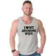thumbnail image 4 of I Love My Awesome Wife Cute Husband Tank Top Sleeveless Tee Men Brisco Brands S, 4 of 6