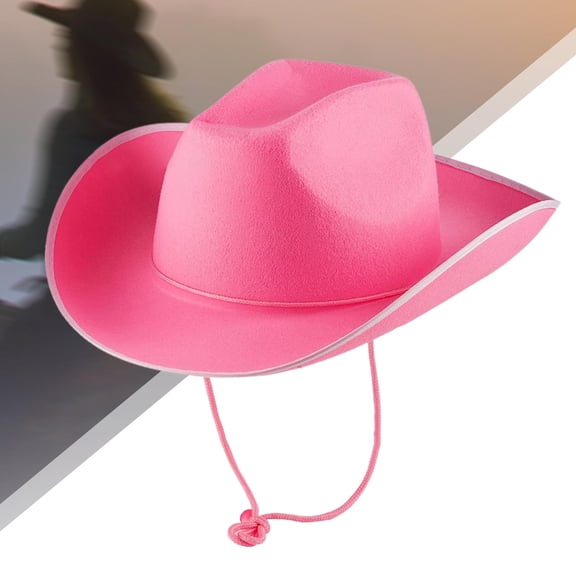 Cowgirl Hats Decor Western Cowboy Hat for Holiday Music Festival Celebration pink