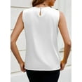 thumbnail image 6 of Women'S Silk Satin Tank Top Summer Business Casual Outfit 2025 Sleeveless Work Dressy Shirt White S, 6 of 7