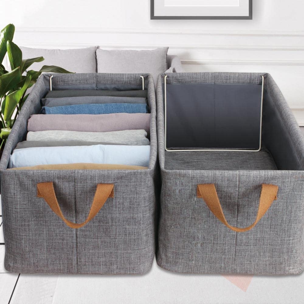 Farmlyn Creek 4 Pack Plastic Storage Baskets with Handles, Small Bathroom Organizing Bins for Shelves and Laundry, 4 Colors, 11.5x5x5 Inches