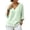 Mint Green, variant on Ayolanni Solid Shirts for Women Cotton V-Neck 3/4 Sleeve Blouse Casual Fringe Oversized Shirts Tops for Women Black L