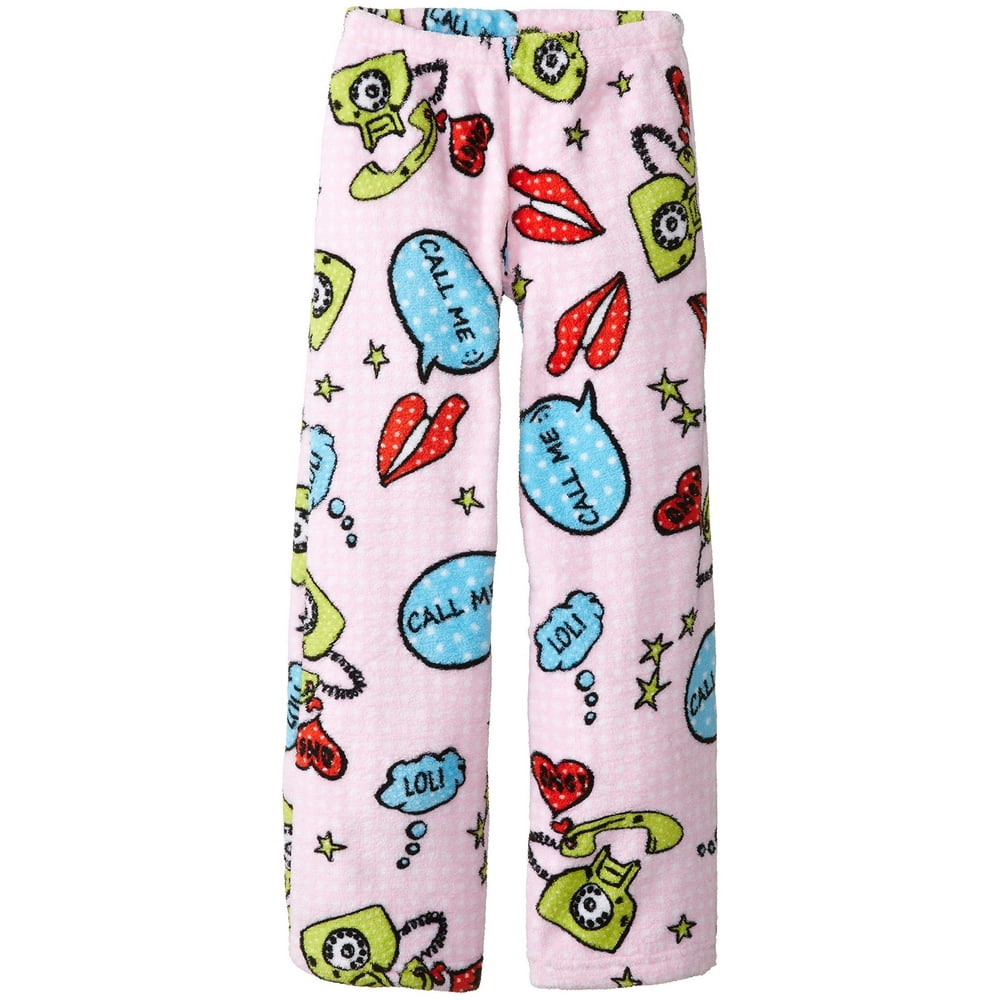 Up Past 8 - Up Past 8 Big Girls' Fuzzy Pajama Pant, Call Me, Size: 6 ...