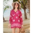 thumbnail image 4 of HAPPY BAY Women's Swimwear Mini Bikini Bathing Suit Swimsuit Elegant Robe Vacation Cover ups Beach Dress for Women M Spiral, Pink, 4 of 6