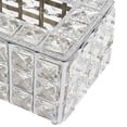 thumbnail image 4 of Crystal Facial Tissue Box Cover Holder for Living Room Bathroom Silver 8"L x 4.7"W x 3.7"H, 4 of 8