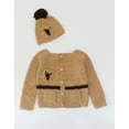 thumbnail image 2 of Woonie Handmade Crochet Full Sleeves Bear Face Detailing Sweater With Cap-Brown, 2 of 4