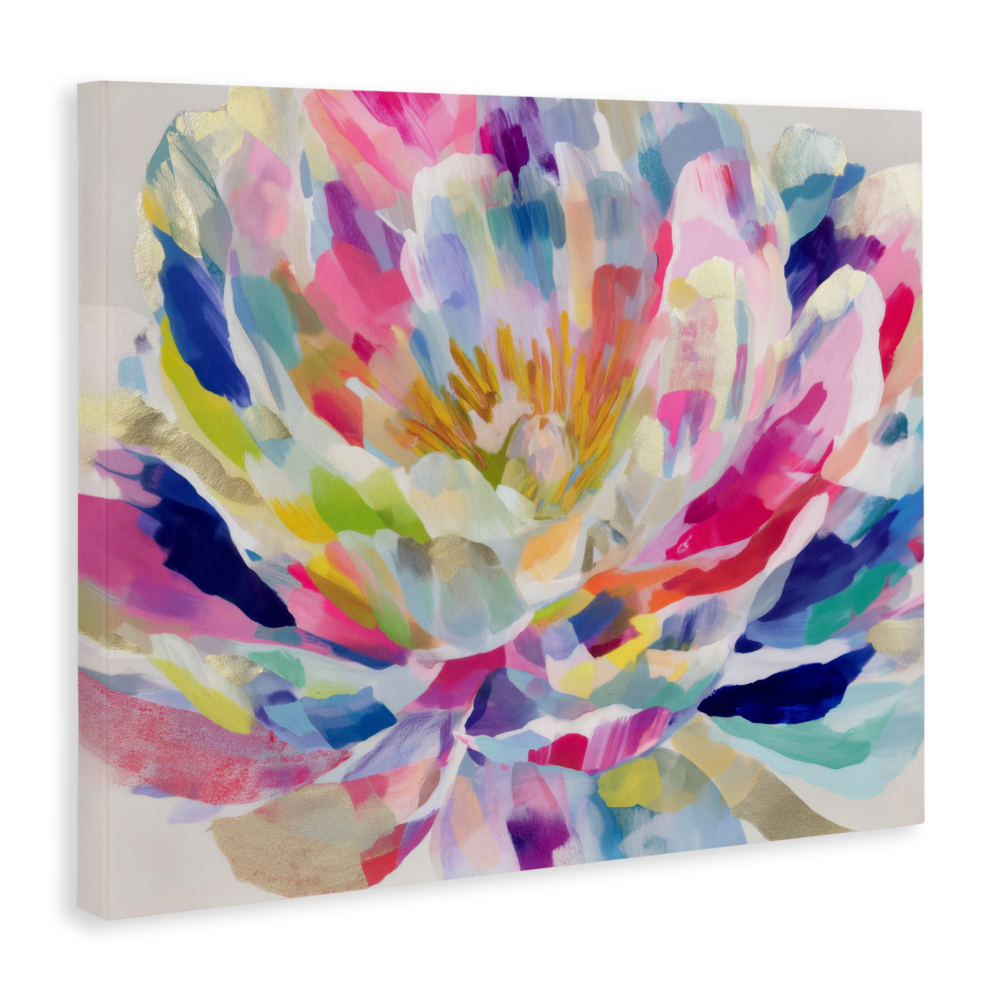 Stupell Industries Dahlia in Pink & Blue Canvas Wall Art, design by Chromatic Storm Studio