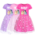 thumbnail image 2 of Bluey Robe Fille, Jupe en Maille Confortable, Jupe à Manches Courtes en Coton Doux, Convient aux Filles de 3 à 12 Ans-Week, 2 of 3