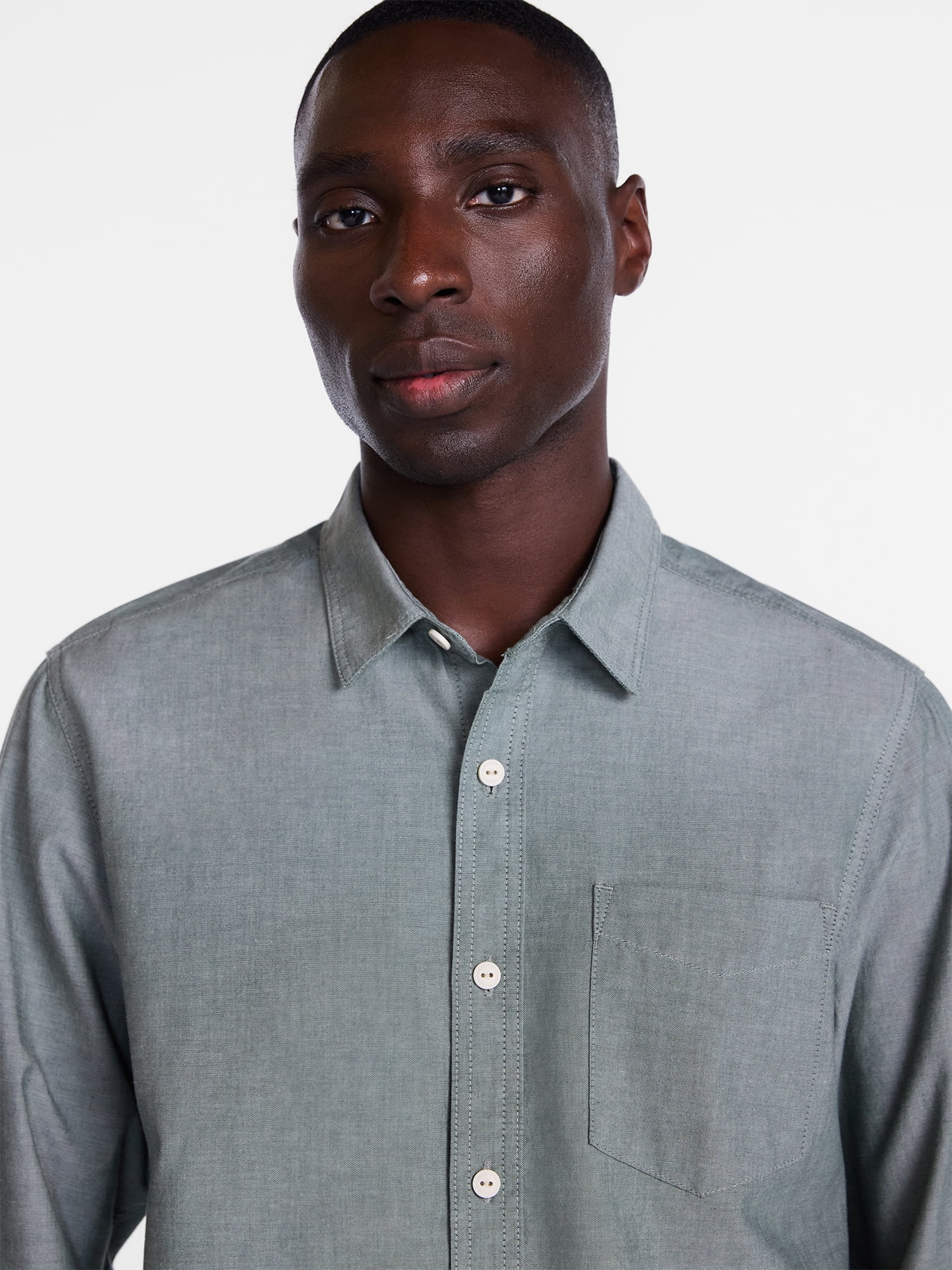George Men's Poplin Shirt with Long Sleeves, Sizes S-3XL, LT-4XLT, 2XB-6XB