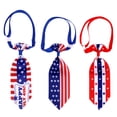 thumbnail image 1 of 3 corbatas ajustables para perro del 4 de julio, con diseño patriótico, con la bandera de EE. UU., accesorios de aseo para gatos, para disfraces de niña y niño., 1 of 5