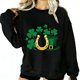 thumbnail image 3 of TaTaai Women St. Patricks Day Shamrock Pattern Long Sleeve Crew Neck Sweatshirt Casual Loose Fit Soft Stretchy Comfortable Festive Pullover Tops For Spring Winter Gift, 3 of 7