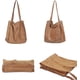 thumbnail image 4 of Women Corduroy Tote Bag, Casual Handbags Big Capacity Shopping Shoulder Bag with Pocket (Brown), 4 of 4