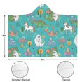 thumbnail image 3 of Wearable Blanket,Blue Fantasy Creatures Pattern Hooded Wearable Flannel Blanket for Adults & Teens,Winter Poncho Shawl Wrap Cape Cozy Anti-Pill,60"x80", 3 of 5