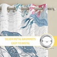 thumbnail image 6 of Blue Sea Turtle Kitchen Curtains Window Panels, Coastal Summer Beach Coral Seahorse Insulated Window Treatment Curtain, Grommet Curtains for Bedroom/Living Room/Bathroom, 2 Piece 42"Wx84"L, 6 of 8