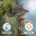 thumbnail image 2 of Koreshion Mens Womens Sun Hat Wide Brim Breathable Mesh UPF 50+ Waterproof Fishing Hat Safari Hat Foldable Boonie Cap Army Green, 2 of 6