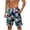 Green, variant on ZCFZJW Tropical Swim Trunks for Men Lightweight Casual Beach Hawaiian Short Pants Drawstring Elastic Waist Surfing Board Shorts with Pockets Navy XXXL
