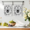 thumbnail image 3 of Vintage Bees Crowns Kitchen Towels Set of 4, Retro Leaves Rings Gray Wooden Absorbent Dish Towels for Kitchen, Microfiber Hand Towel, Quick Drying Tea Towel for Cleaning Decorative Dishcloths, 3 of 7