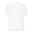 thumbnail image 5 of Weikingp Dress Shirts For Women Plus Size Tops Half Sleeve T Shirts For Women Oversized Tshirts For Women Tops For Women Trendy White 2XL Clearance！, 5 of 5