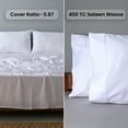 thumbnail image 5 of Weddingly certified 100% Giza egyptian cotton sheets|4 piece set|Deep pocket|Extra Long staple|Sateen Weave|High fabric strength,Uniform &soft|Wrinkle free|(King,White), 5 of 5
