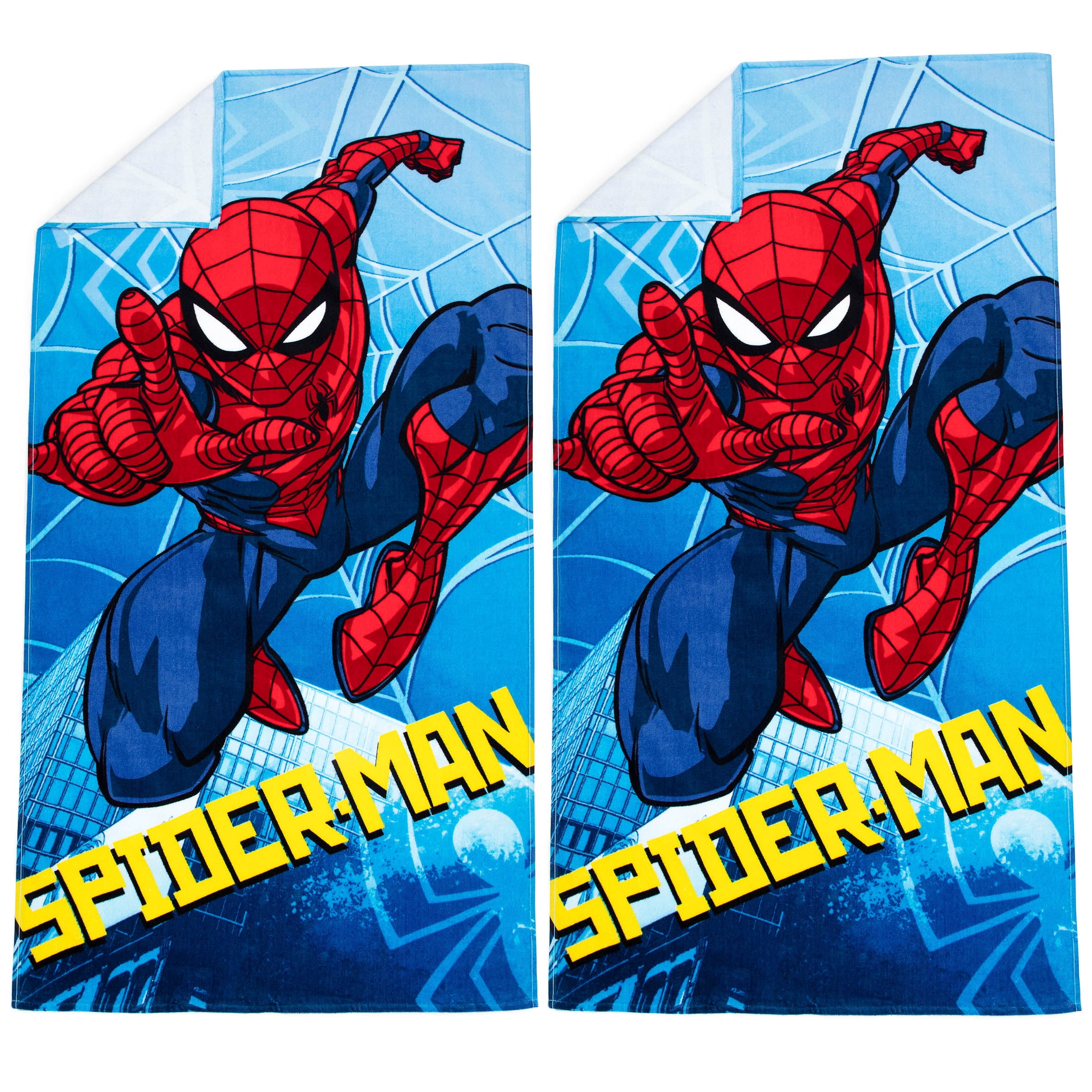 Spider-Man Beach Towel, Disney, 2 Pack, 28 x 58