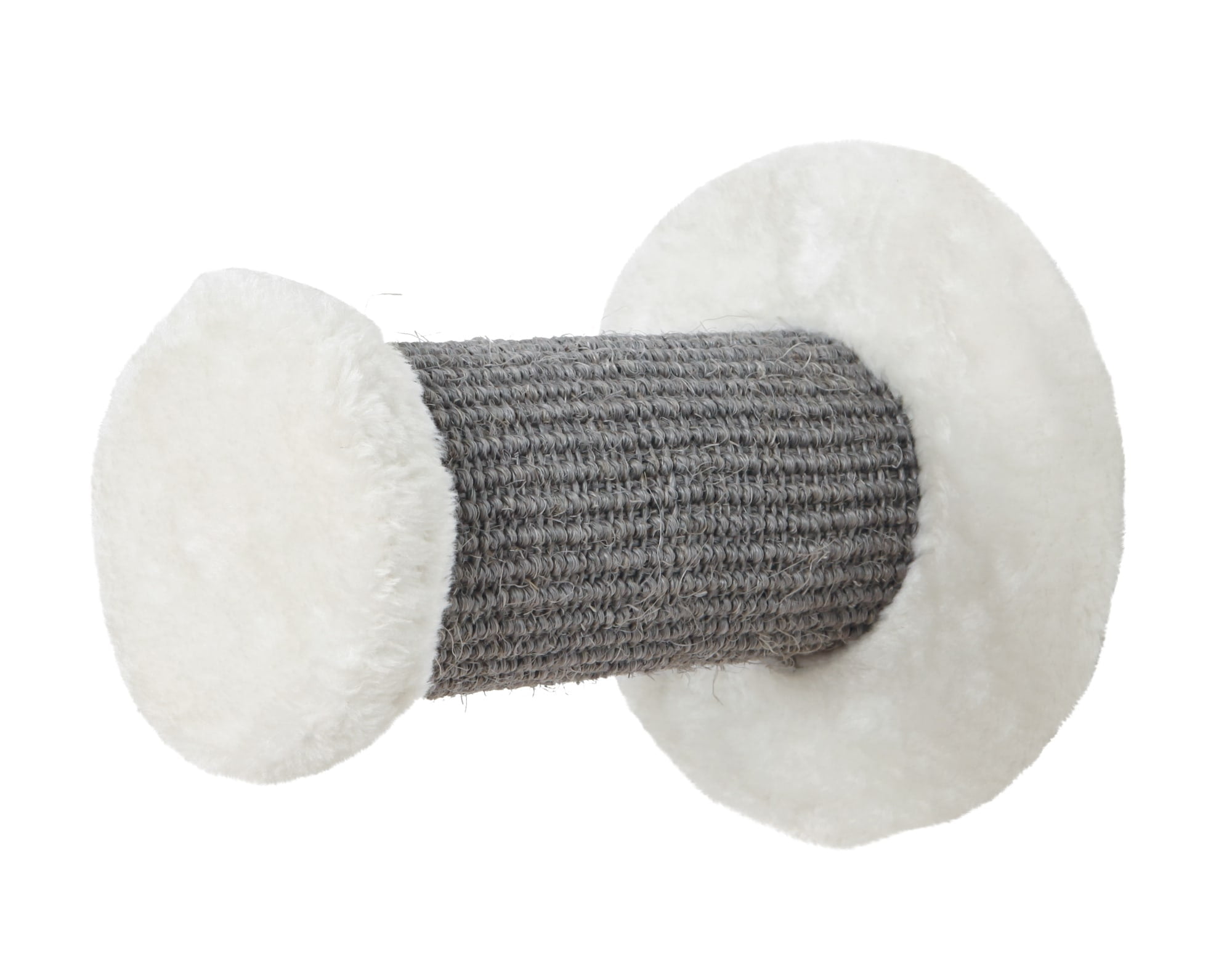 TRIXIE Plush & Sisal Cover Cat Perch with Steps Hammock & Condo, 4 Piece Set, Gray-White