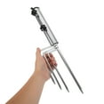 thumbnail image 3 of LULULION Outdoor Metal Umbrella Anchor Base Plated Silver Color for Beach and Picnic Use, 3 of 8
