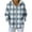 Light Blue, variant on Womens Trendy Plaid Printed Comfy Hooded Jackets 2025 Women's Fashion Casual Printing Long Sleeve Pocket Hooded Pit Strip Zippered Pocket Sweatshirt Hoodie Coat