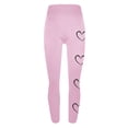 thumbnail image 4 of lcziwo Sale of The Day Clearance, Leggings for Women Funny Love Heart Print Compression Leggings Casual High Waisted Tummy Control Tight Workout Yoga Pants Pink L, 4 of 7