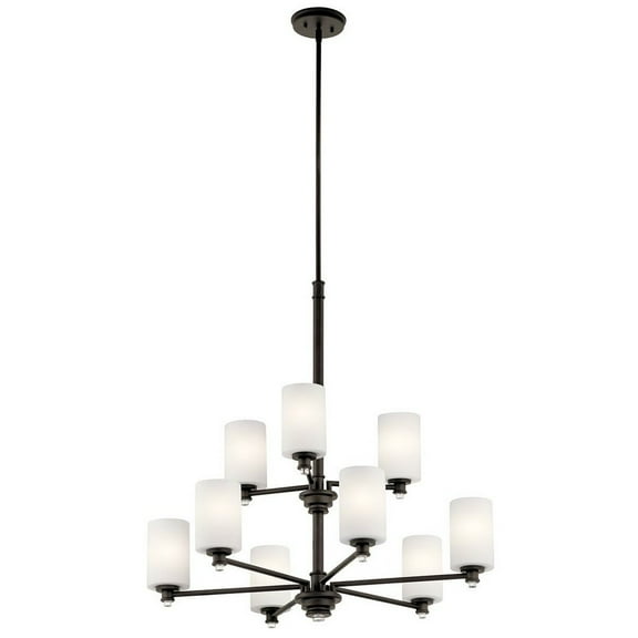 9 Light 2-Tier Chandelier With Transitional Inspirations 33 Inches Tall By 32 Inches Wide-Olde Bronze Finish-Led Lamping Type Kichler Lighting