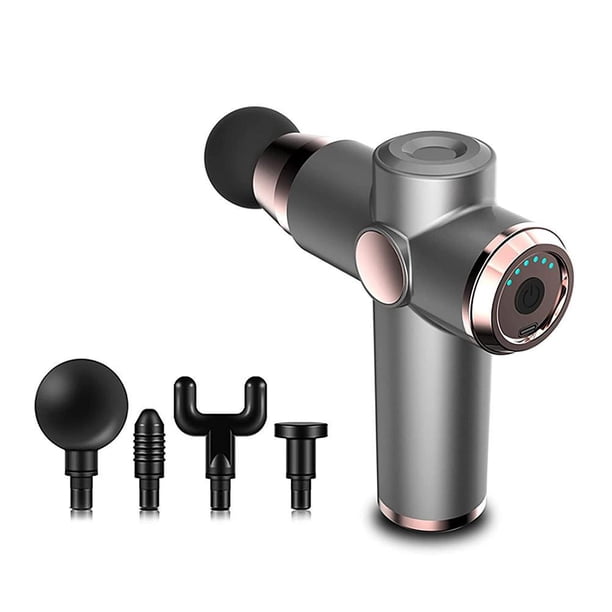 Mini Masajeador De Mano Para Cuello, Hombro, Masajeador Muscular Portátil Con 6 Velocidades, 4 Cabezales De Masaje, Masajeador Eléctrico Eigraketly CE008589-03