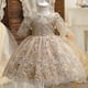 thumbnail image 2 of Bebé Niña Vestido Bordado Niños Vestidos 1er Cumpleaños Fiesta Bautizo Princesa Tul Flor Para Boda 1-5Y, 2 of 4
