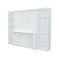 thumbnail image 5 of Harper & Bright Designs Full Size Murphy Bed with Desk, Wooden Full Cabinet Bed Wall Bed with Bookshelf, Folding Wall Chest Bed for Bedroom Guest Room, White, 5 of 11