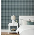 thumbnail image 2 of NextWall Light Blue Calverlay Plaid Peel and Stick Wallpaper - 20.9 in. W. x 18 ft. L. Roll, 2 of 7