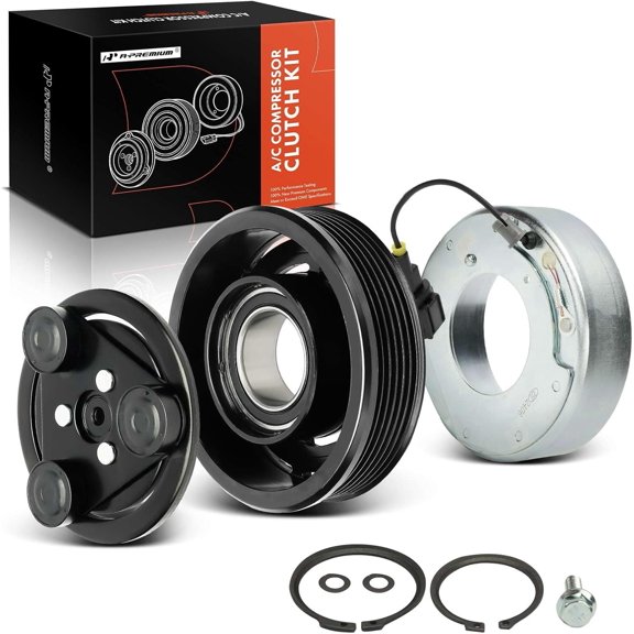 A-Premium Air Conditioner AC Compressor Clutch Kit Compatible with Nissan Versa 2007 2008 2009 2010 1.8L, Automatic Transmission, CSV511 Style Only