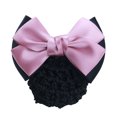 thumbnail image 1 of Wweixi Professional Hair Plate Mesh Pocket Featuring Convenient Snood Net Elegant Two Bows-pink 1Set, 1 of 6