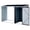 Dark Gray + Steel#1, variant on Small Outdoor Storage Shed, 3 x 3 FT Metal Steel Garden Utility Shed with Single Lockable Door for Backyard Patio Lawn, Dark Gray