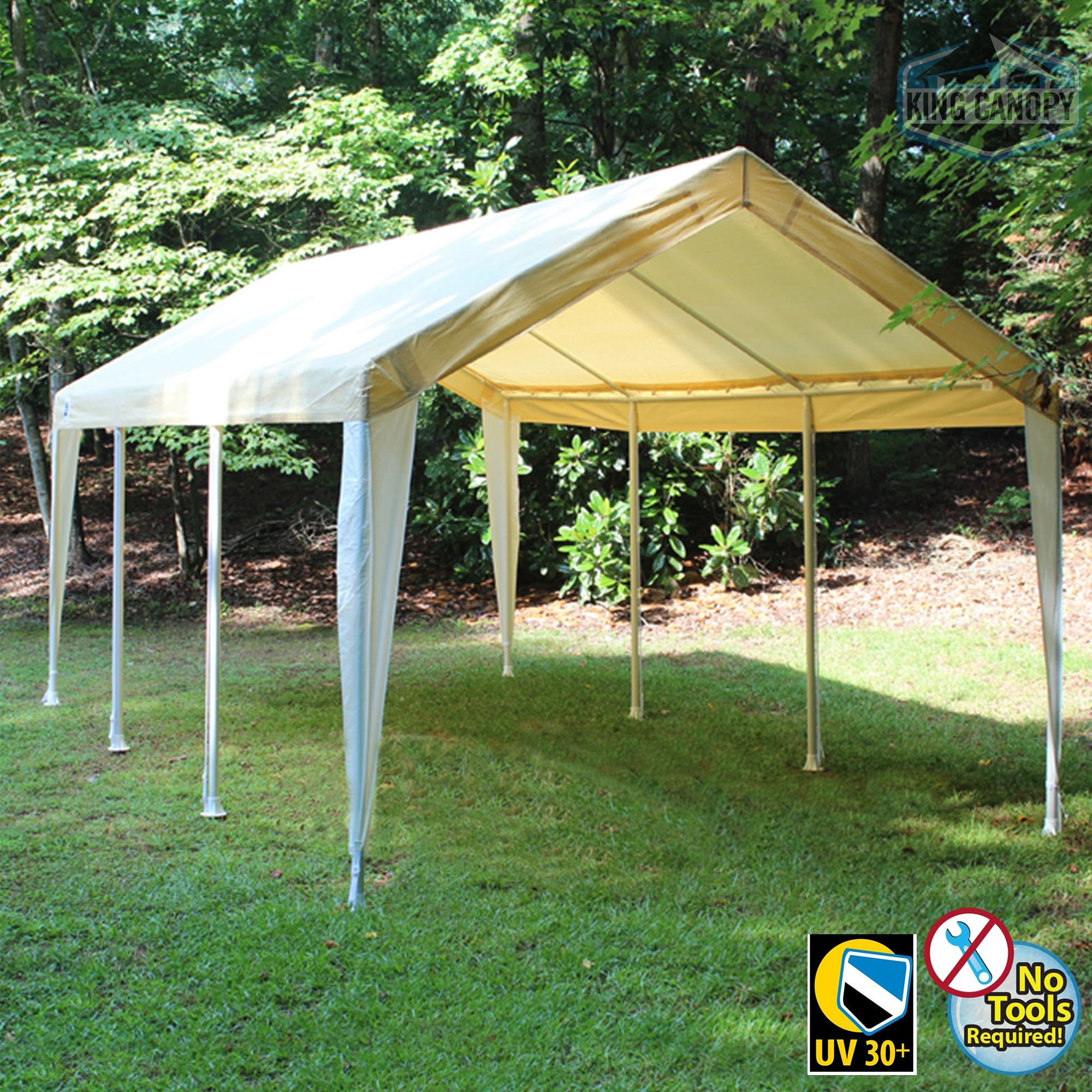  King  Canopy  Universal 8 Leg 10X20  Carport Canopy  w TAN 