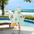 thumbnail image 3 of Yayeee Kids Hooded Towels Toddler Soft Absorbent Beach Bathing Wrap 50" x 23.5", Space Patterns, 3 of 5