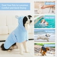 thumbnail image 7 of Pet Robe For Dogs, Quick-Dry Absorbent Towel & Bath Robe, Blue, Xl1× Dog Bath Towel With Ears Design, Soft Plush Pet Drying Robe For After Bath Grooming, Dog Robe For Medium To, 7 of 7
